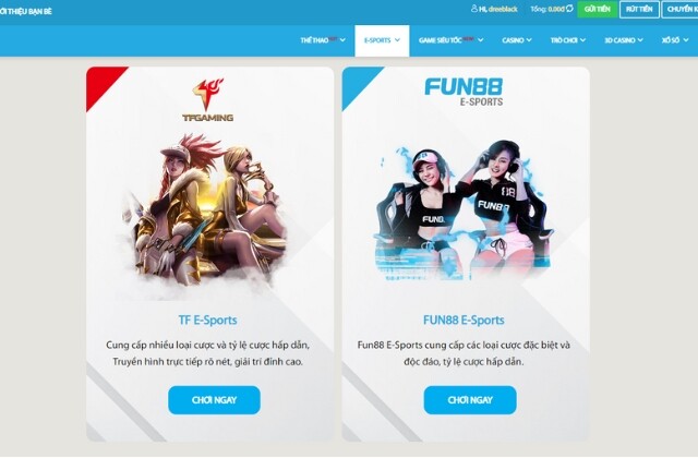 Cá độ E-Sports Fun88