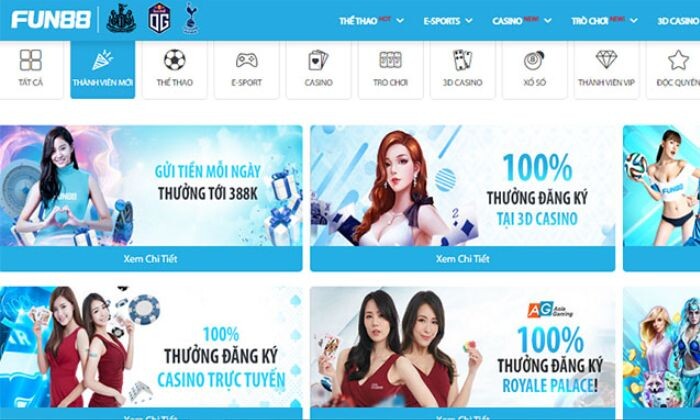 Trang chủ của nhà cái Fun88